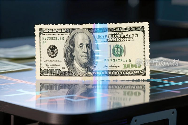 美元纸币台面展示