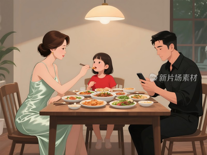 家庭晚餐温馨时刻