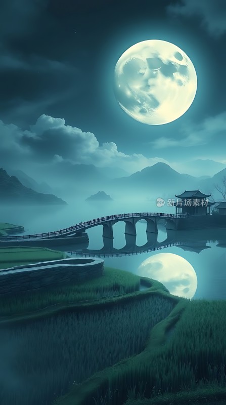 月映古桥水乡情