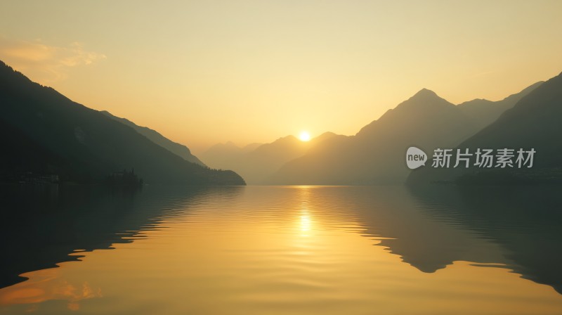 汉丰湖日出