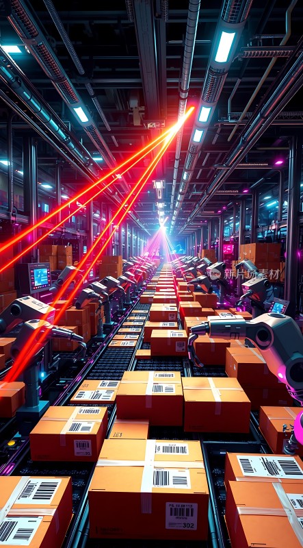 未来物流中心智能分拣系统高效运作