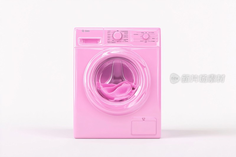 粉色洗衣机特写图