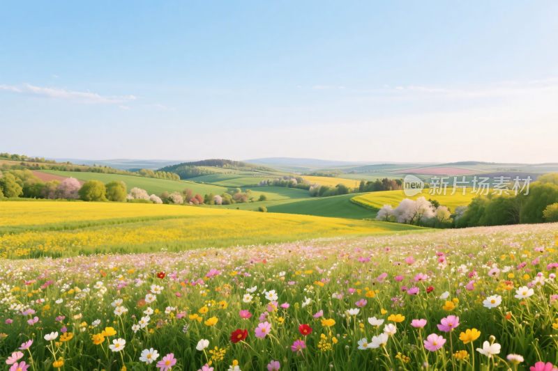 田园花海风景图
