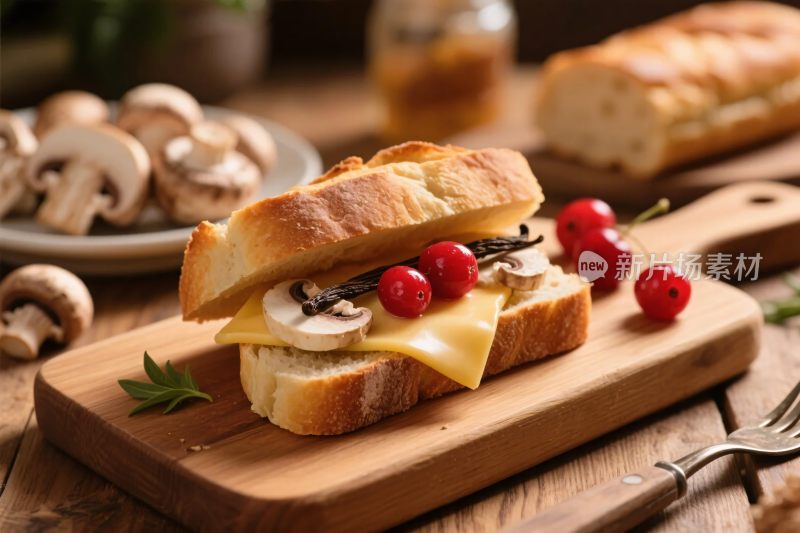 美味三明治美食摄影