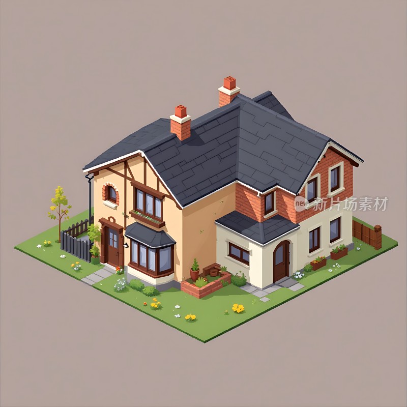 温馨小屋现代风格两层住宅