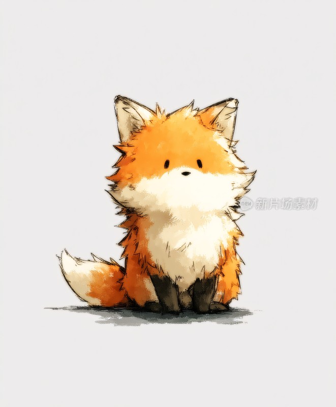 可爱插画小狐狸