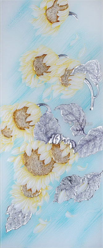 抽象向日葵屏风背景