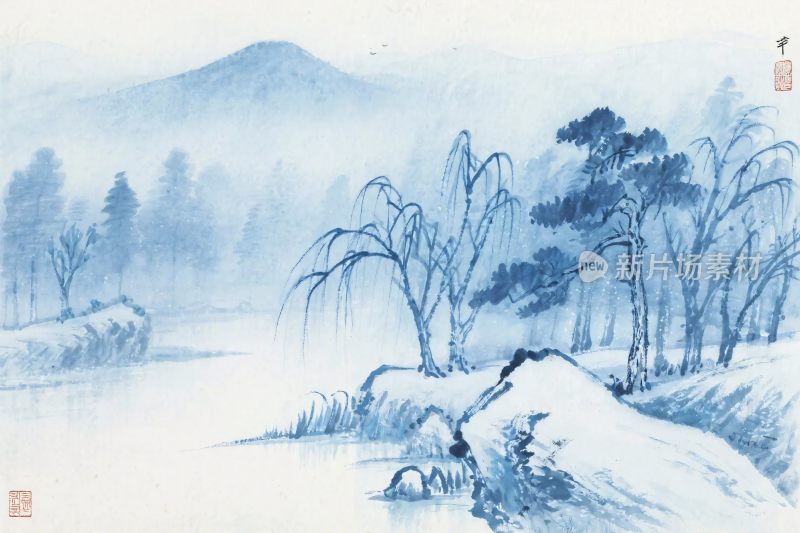 水墨山水风景画