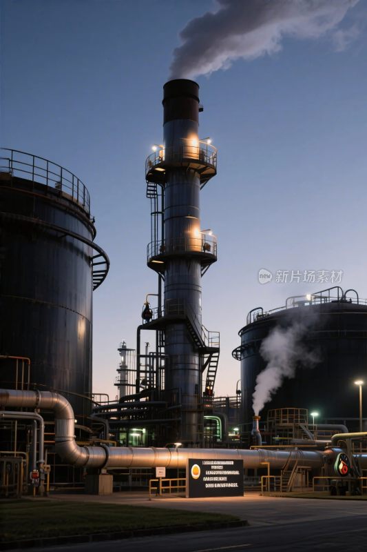 夜幕下的工业设施
