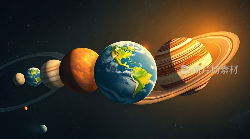太阳系行星排列图