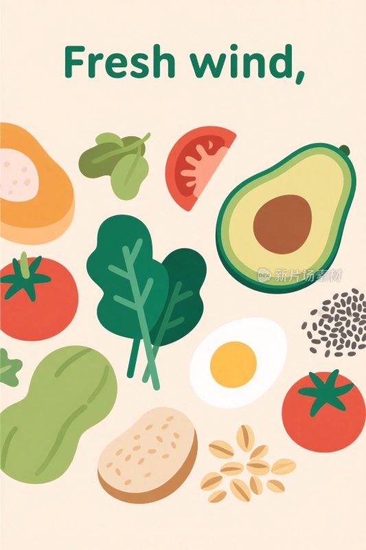 新鲜食品插画