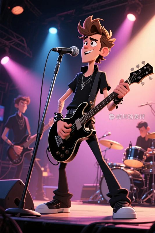 舞台吉他手表演