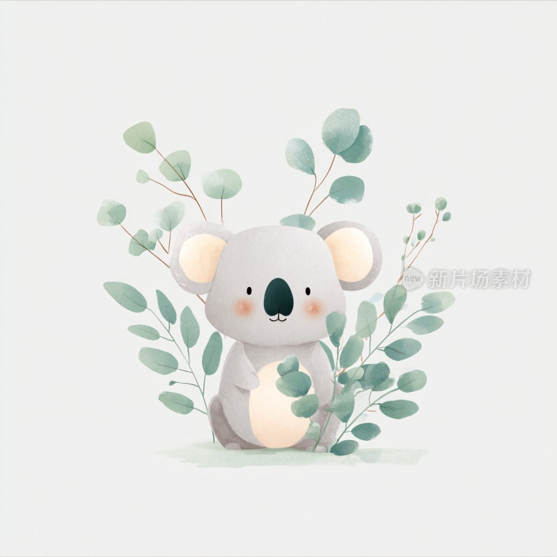 可爱考拉插画