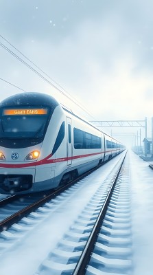 雪地高铁行驶中 雪地高铁行驶中