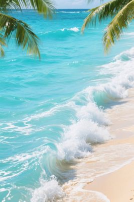 热带海滩海浪风景 热带海滩海浪风景