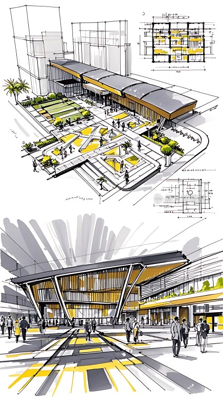 现代建筑概念设计图