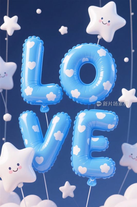气球爱心装饰图