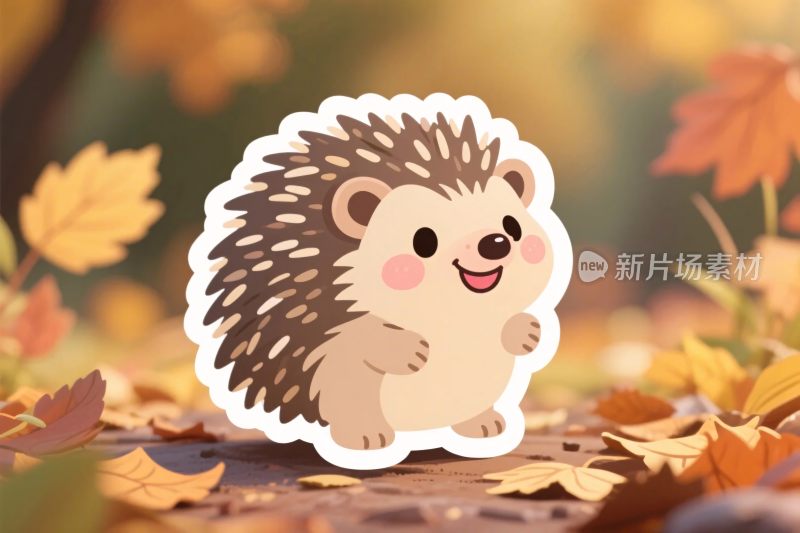 卡通刺猬插画