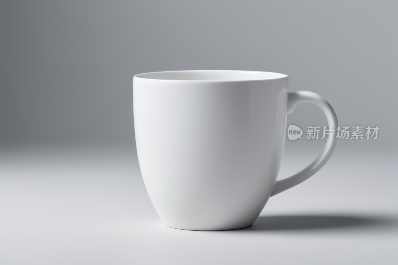 桌子上放着一个白色的咖啡杯图片
