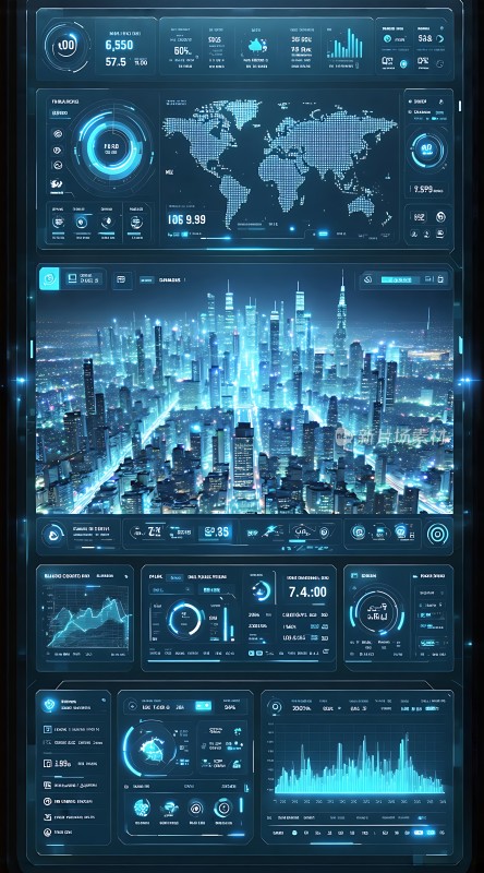 未来城市数据监控中心