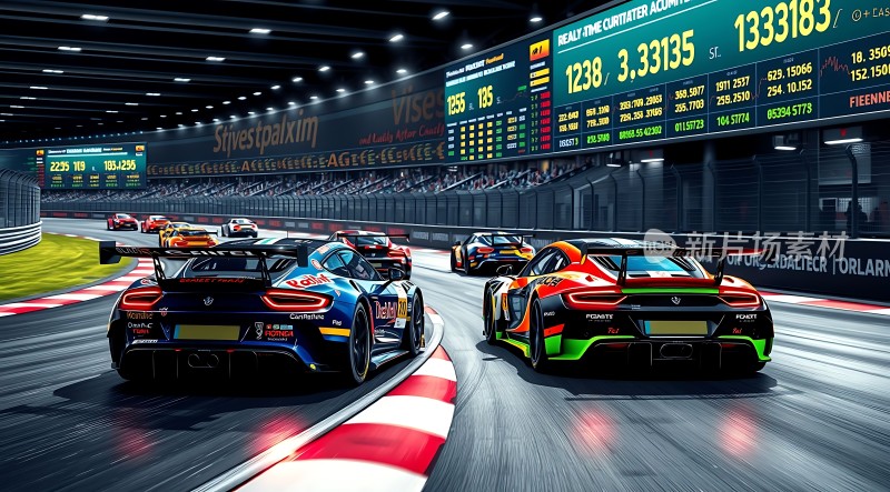 赛车竞速赛道上的速度与激情