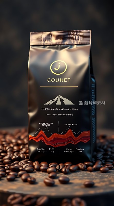 黑金包装咖啡豆