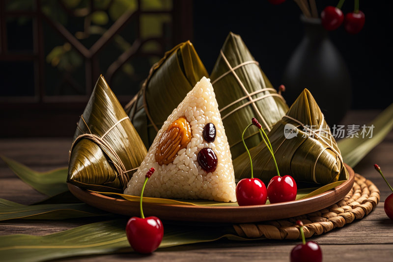 端午节粽子创意摄影端午节背景图片