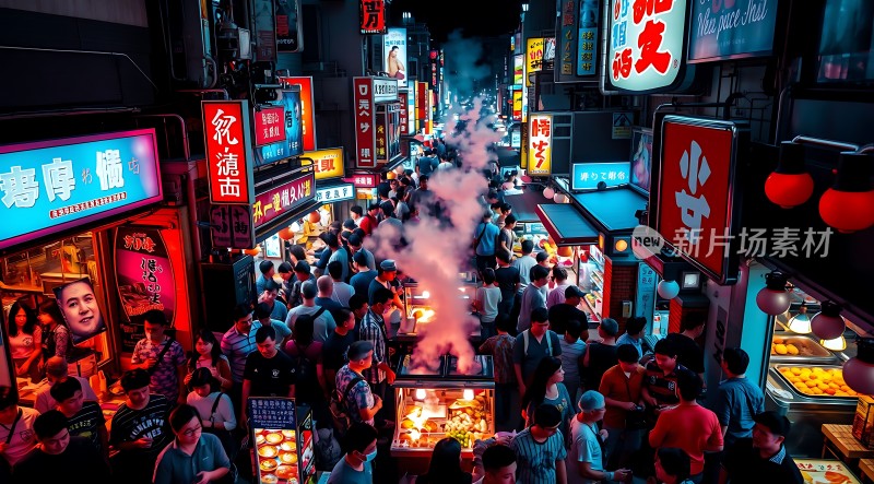 繁华夜市热闹非凡