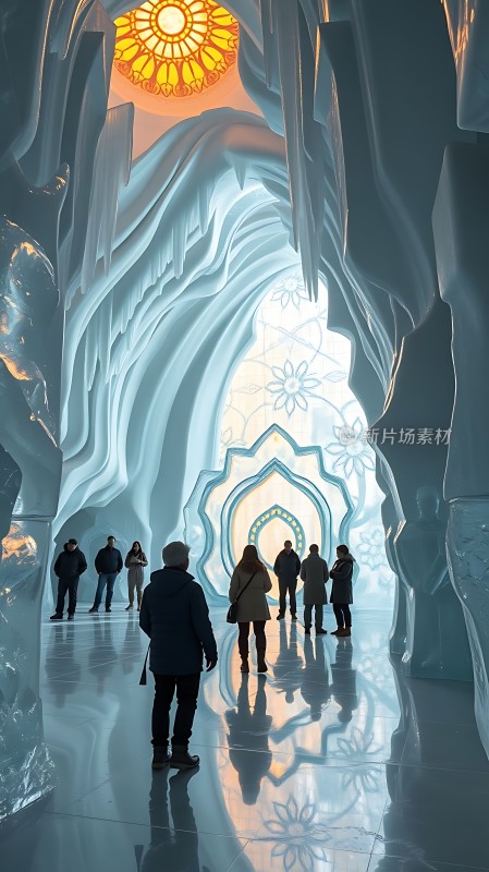 冰雕艺术馆里的梦幻之旅