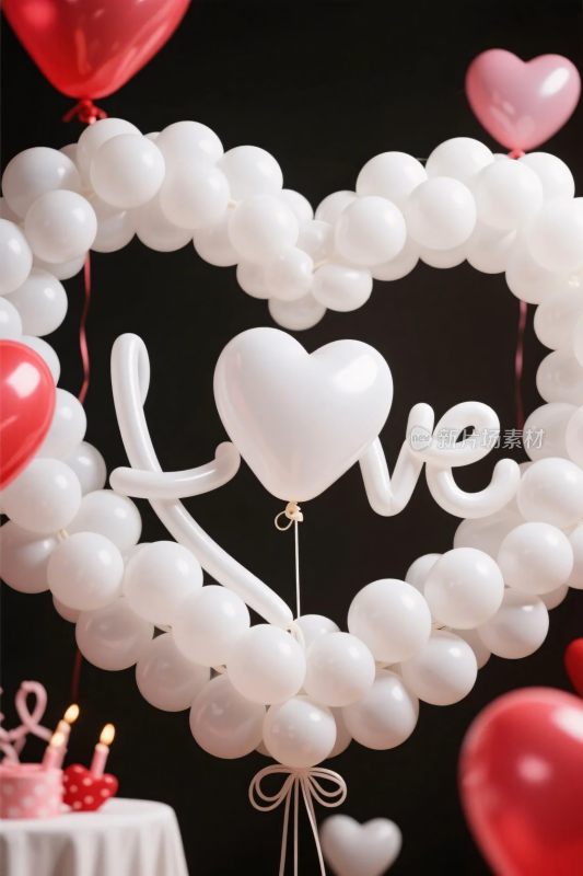 爱心气球装饰布置