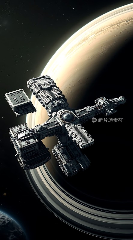 星际飞船环绕神秘星球
