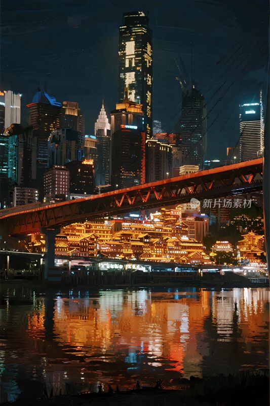 城市夜景繁华风光