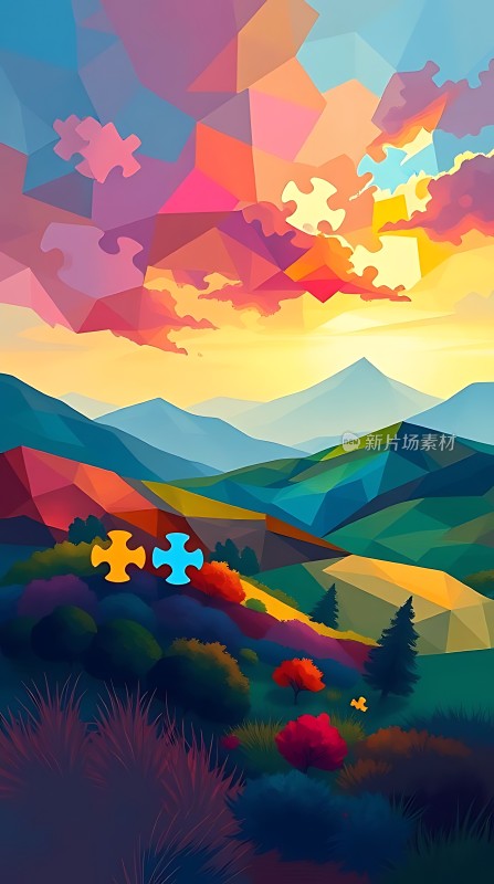 多彩拼图世界