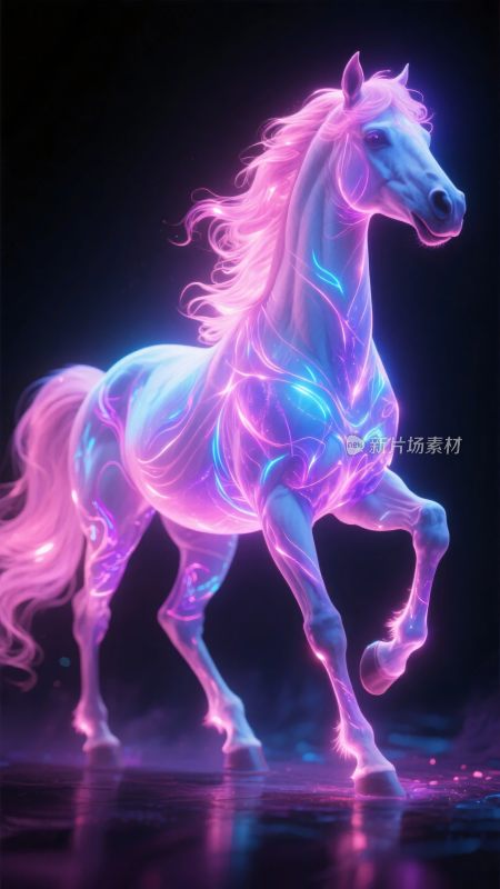 梦幻炫彩发光独角兽