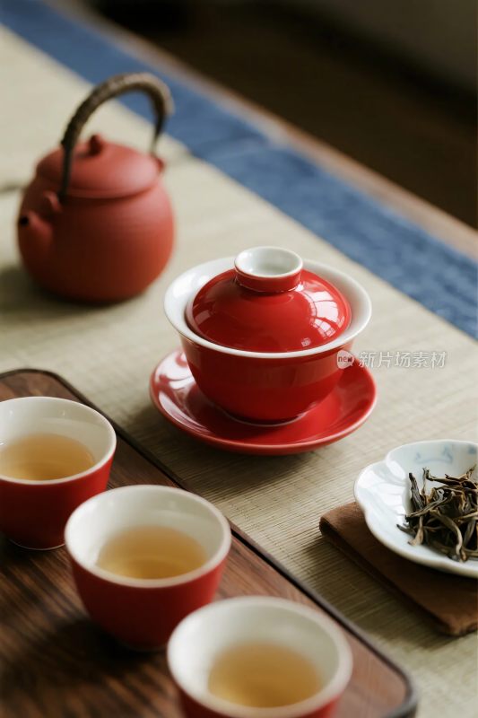 中式茶具茶艺摆设