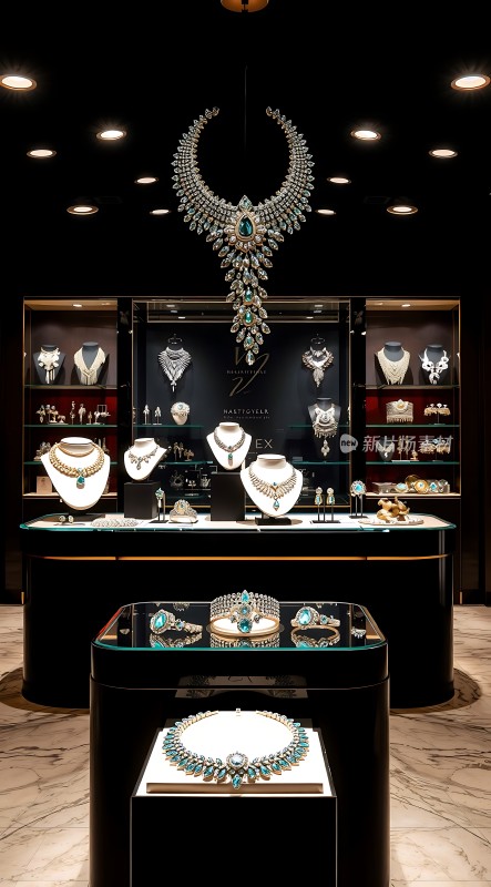 璀璨珠宝展示奢华项链引人注目