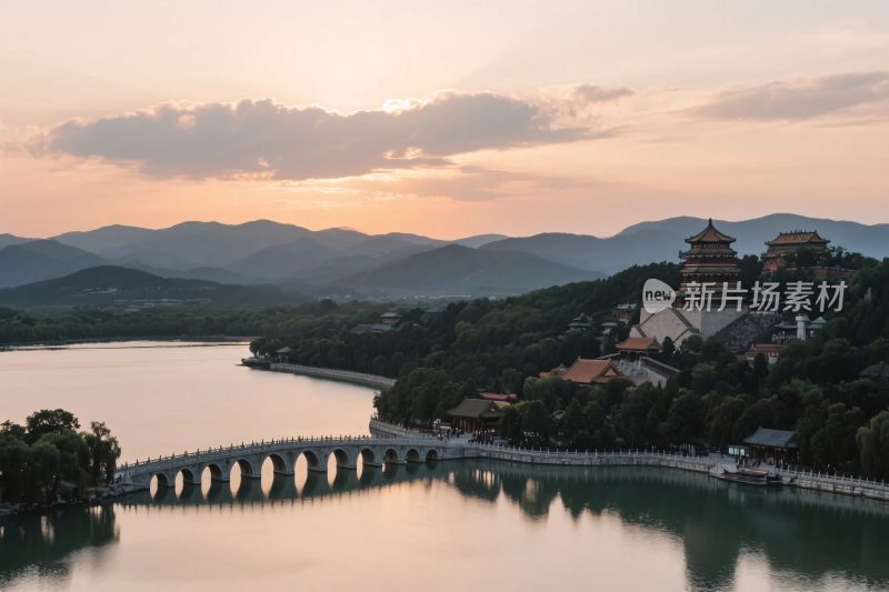 古建山水风景图
