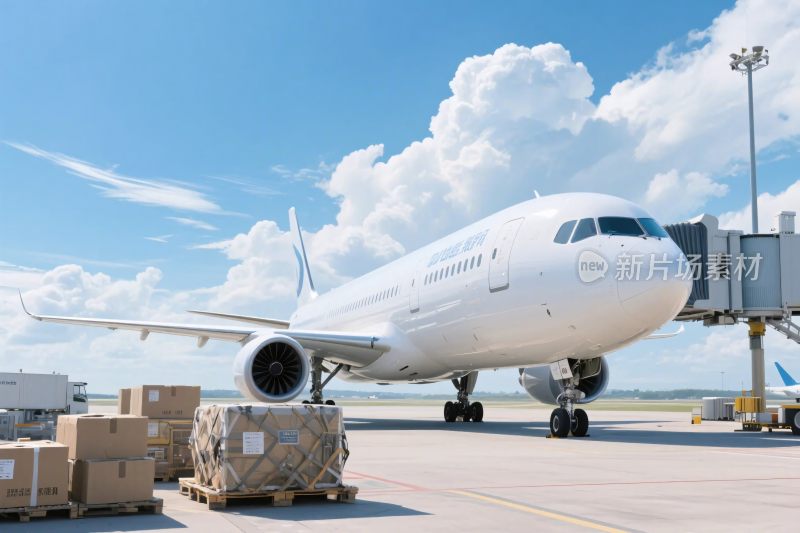 机场客机停靠场景