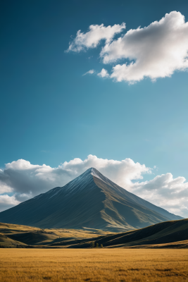 一座大山有几朵云高清风景图片