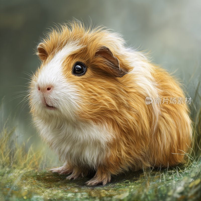 可爱豚鼠特写