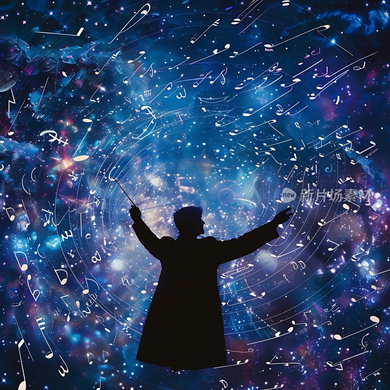 音乐指挥家引领宇宙旋律