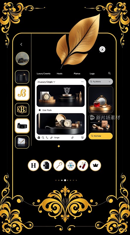 黑金奢华界面设计