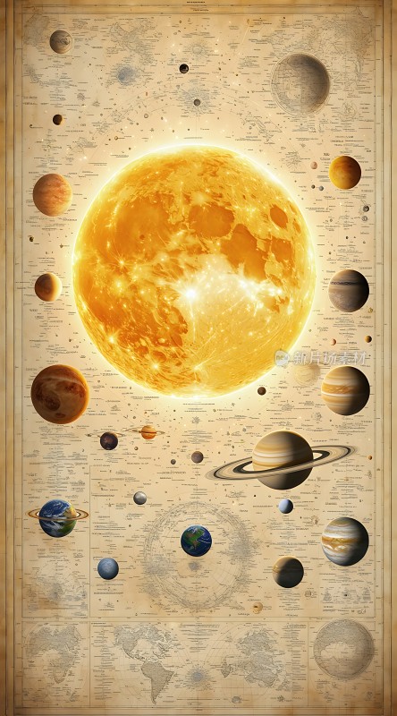 太阳系行星分布图