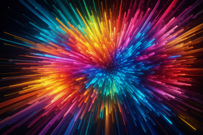 黑色背景色彩缤纷的光爆发特写高清背景图片 黑色背景色彩缤纷的光爆发特写高清背景图片