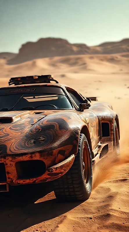 沙漠狂飙橙黑战车驰骋沙海