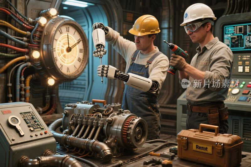 工业车间机械维修场景