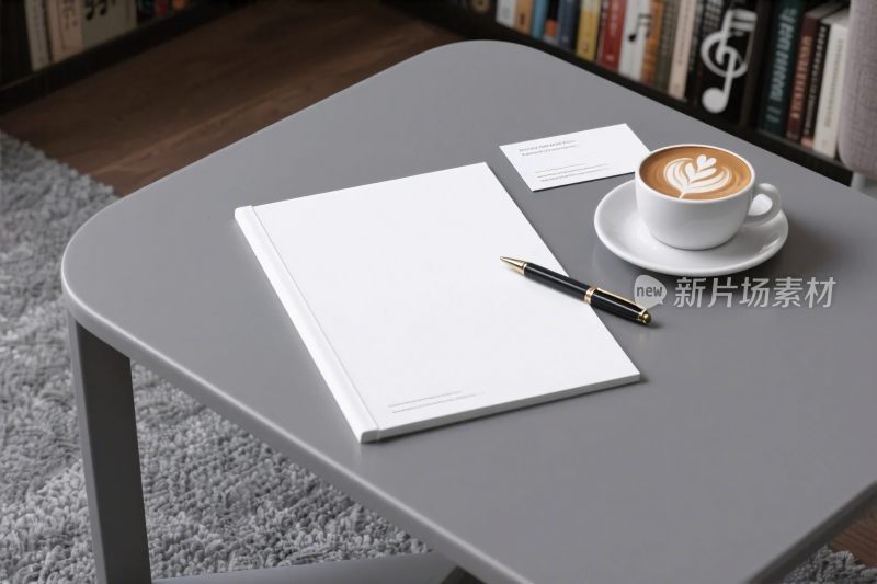 办公桌面咖啡场景