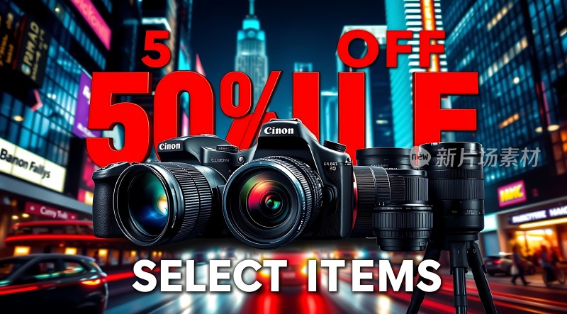 佳能相机新品大促精选商品五折优惠！