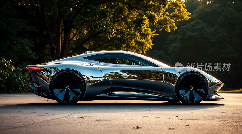 未来座驾流线型设计金属质感跑车