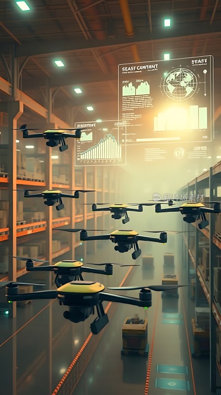 未来仓库无人机高效作业